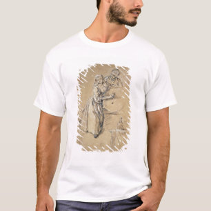 T-shirt Vin-pourer avec une carte de jeune homme (craie)