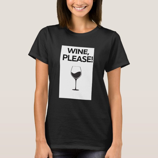 T-shirt Vin S'Il Vous Plaît Chemise (Devant)