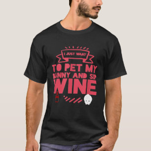 T-shirt Vin Sip Bunny Hommes animaux femmes
