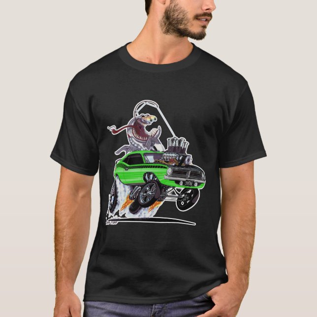 T-shirt Vince Crains High Octane Art, 1970 AAR 'cuda (Devant)