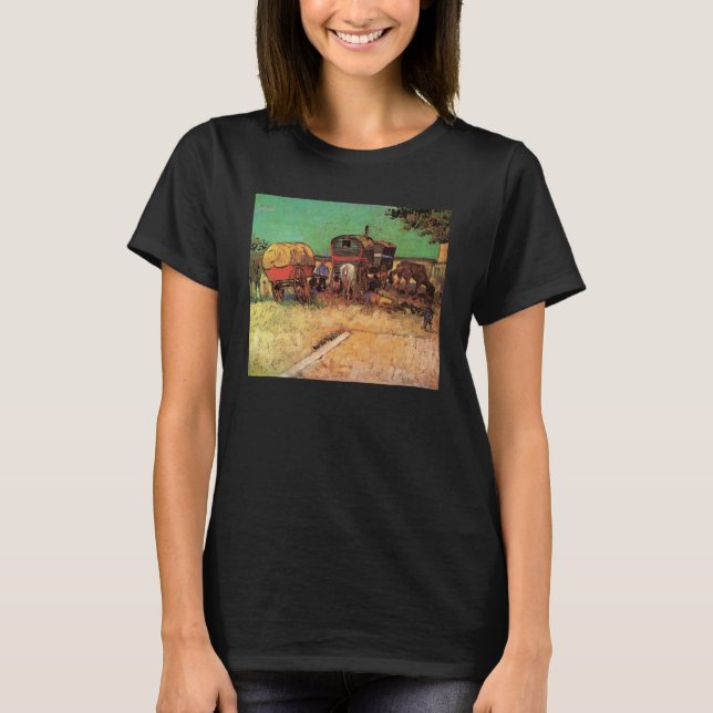 T-shirt Vincent van Gogh - Encampement des caravanes tziga (Devant)