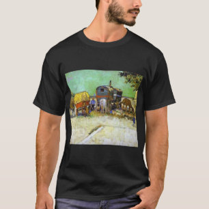 T-shirt Vincent van Gogh le camp gitan de caravanes près