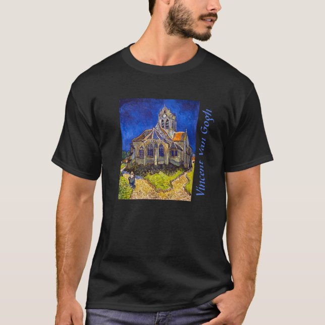 T-shirt Vincent van Gogh - L'église d'Auvers (Devant)