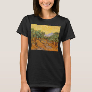 T-shirt Vincent van Gogh - Oliviers, Ciel Jaune et Soleil