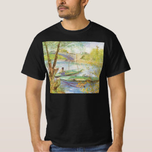 T-shirt Vincent van Gogh Pêche au printemps, Pont de Clich
