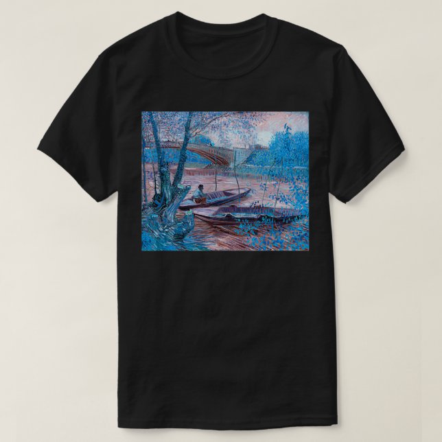 T-shirt Vincent van Gogh Pêche au printemps Remi Fameux Vi (Design devant)