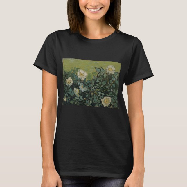 T-shirt Vincent van Gogh - Roses sauvages (Devant)