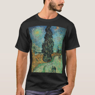 T-shirt Vincent van Gogh - route avec le cyprès et