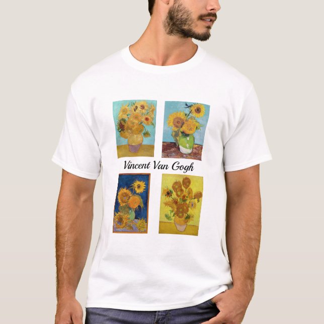 T-shirt Vincent Van Gogh Sunflowers Serie (Devant)