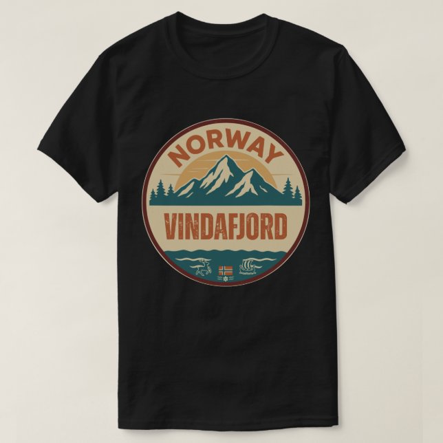 T-shirt Vindafjord, Norge Norvège (Design devant)