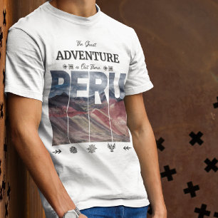 T-shirt Vinicunca Pérou 7 Colours Mountain, Andes, Inca