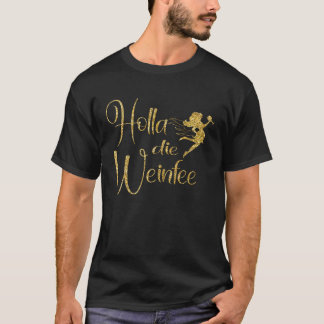 T-shirt Vino Holla la Fée du Vin Vin de Soirée de Garçon