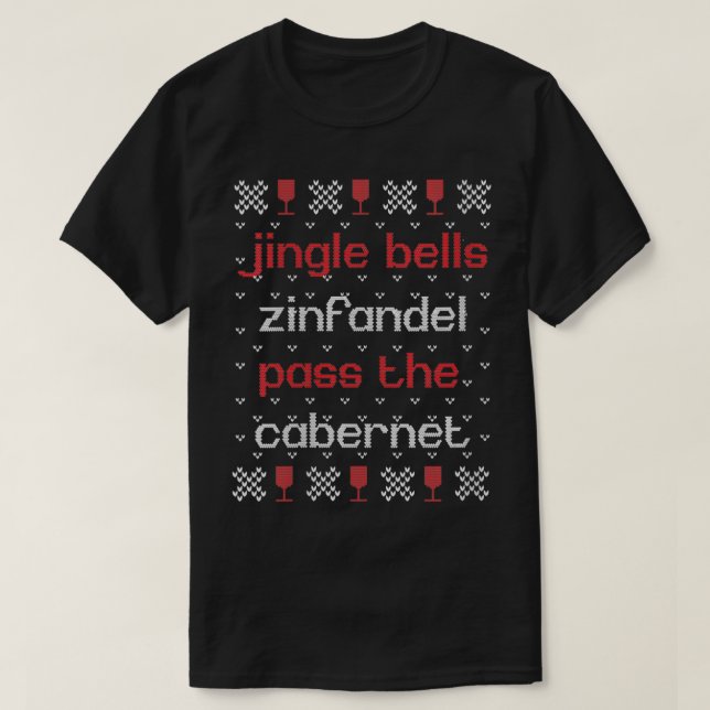 T-shirt Vins de Noël de femmes Design drôle Vacances laid  (Design devant)