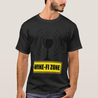 T-shirt Vins-Fi WiFi Vagues Adultes Sans fil Local Vignobl