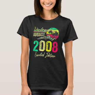 T-shirt Vintage 14 ans août 2008  14e anniversaire