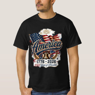 T-shirt Vintage 1776 Amérique 250 Ans de Liberté 