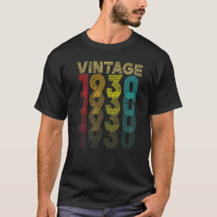 T-shirt Vintage 1930  Hommes et femmes de 92 ans 92e anniv