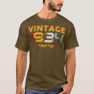 T-shirt Vintage 1934 Pièces d'origine Famille Cadeau d'ann
