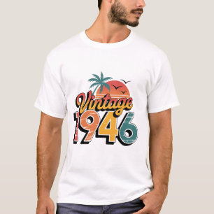 T-shirt Vintage 1946 Edition limitée Hommes Femmes Anniver