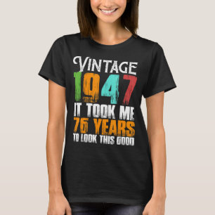 T-shirt Vintage 1947 76 Anniversaire Retro Père's