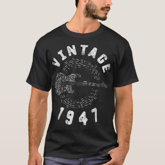 T-shirt Vintage 1947 Birthday Limited Edition Guitar Music