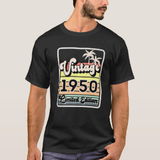 T-shirt Vintage 1950 Limited Edition 72E Anniversaire Don