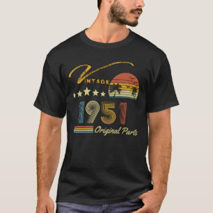 T-shirt Vintage 1951 70e anniversaire Rétro vieux de 70 a