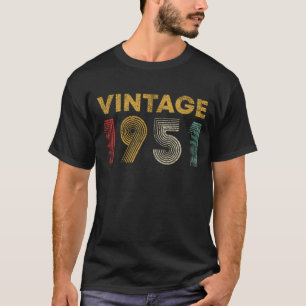 T-shirt Vintage 1951 71e cadeau d'anniversaire 71 ans