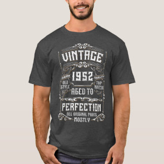 T-shirt Vintage 1952 70e anniversaire Cadeau Hommes Femmes