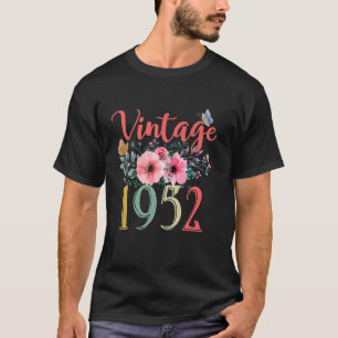 T-shirt Vintage 1952 Hippie Florale Super Fleur sauvage 73