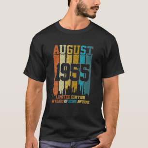 T-shirt Vintage 1955 66 Ans Fabriqué En Août 1955 66E