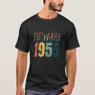 T-shirt Vintage 1955 Anniversaire à 65 ans en détresse 65e