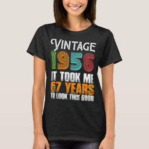 T-shirt Vintage 1956 67 Anniversaire Retro Père's