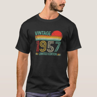T-shirt Vintage 1957 65E Anniversaire Décorations Hommes F