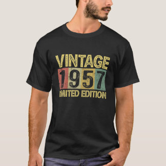 T-shirt Vintage 1957 Anniversaire 65 Ans Amusant 65E Anniv
