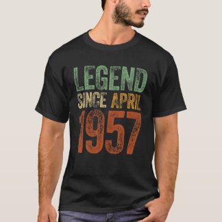T-shirt Vintage 1957 Anniversaire Avril Né Légende depuis 