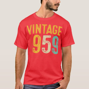 T-shirt Vintage 1959 63e anniversaire Décoration Hommes Fe