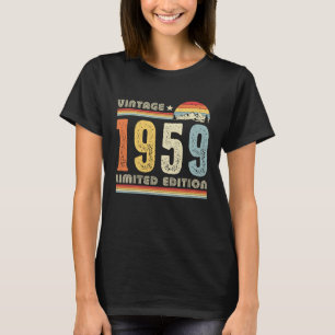 T-shirt Vintage 1959 Fait en 1959 63e anniversaire 63 ans