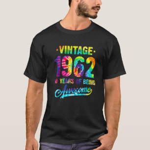 T-shirt Vintage 1962 60E Anniversaire Tie Dye 60 Ans De Be