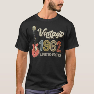 T-shirt Vintage 1962 Amateurs de guitare 60e anniversaire 