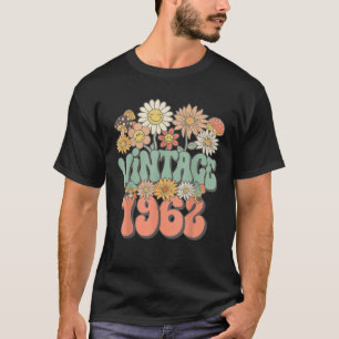 T-shirt Vintage 1962 Daisy Hippie Groovy Fleur Sauvage 63e