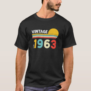 T-shirt Vintage 1963 60e anniversaire Cadeaux 60 ans