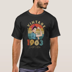 T-shirt Vintage 1963 Fait En 1963 60e Anniversaire 60 Anni