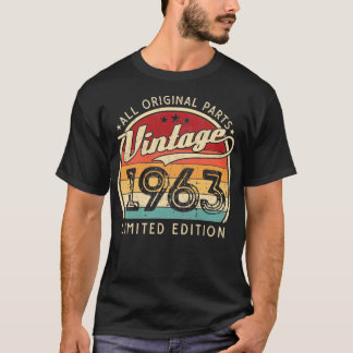 T-shirt Vintage 1963 Limited Edition 59 ans 59e Bir