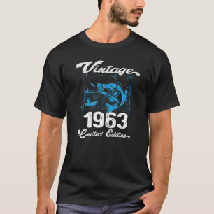 T-shirt Vintage 1963 Pêcheurs de 59 ans Birthda