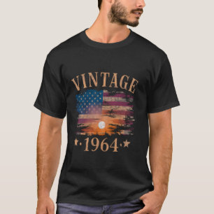 T-shirt Vintage 1964 60e anniversaire Cadeaux 60 ans Amer