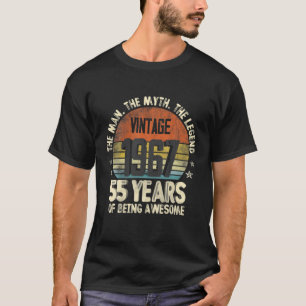 T-shirt Vintage 1967 55E Anniversaire 55 Ans D'Être