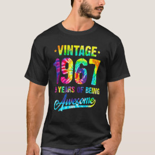 T-shirt Vintage 1967 55E Anniversaire Tie Dye 55 Ans De Be