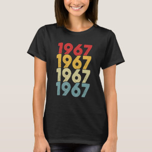 T-shirt Vintage 1967 Hommes Anniversaire Femmes Rétro Lége