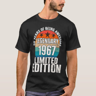T-shirt Vintage 1967 Légendaire Edition Limitée 56 ans